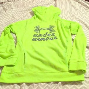 Neon green long sleeve with hood